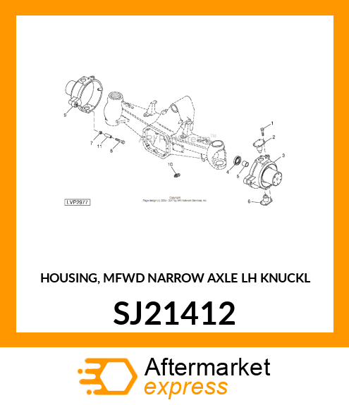 HOUSING, MFWD NARROW AXLE LH KNUCKL SJ21412