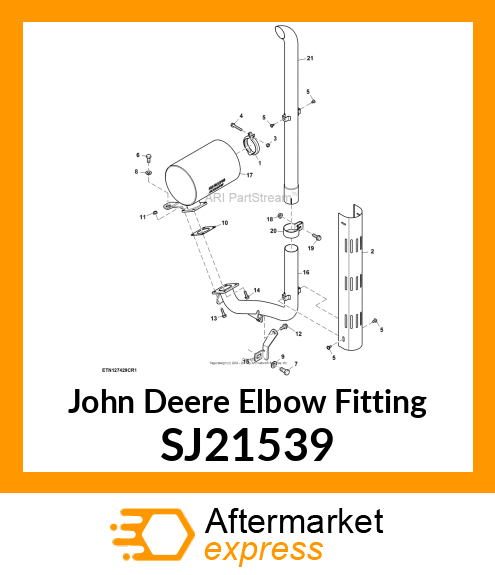 ELBOW FITTING, EXHAUST PIPE SJ21539