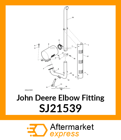 ELBOW FITTING, EXHAUST PIPE SJ21539