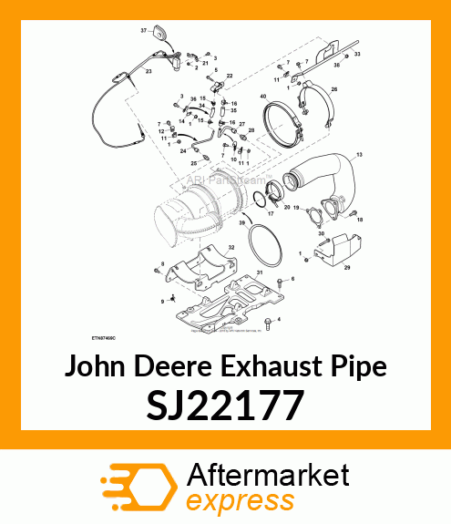 EXHAUST PIPE, DOC/DPF INLET SJ22177