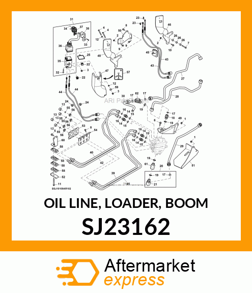 OIL LINE, LOADER, BOOM SJ23162