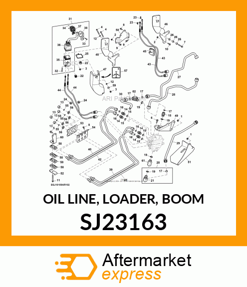 OIL LINE, LOADER, BOOM SJ23163