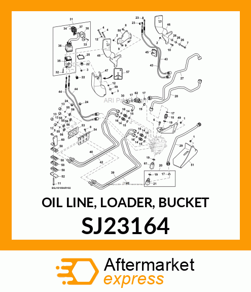 OIL LINE, LOADER, BUCKET SJ23164