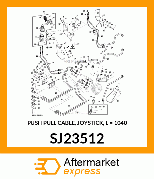 PUSH PULL CABLE, JOYSTICK, L = 1040 SJ23512