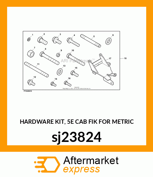 HARDWARE KIT, 5E CAB FIK FOR METRIC sj23824