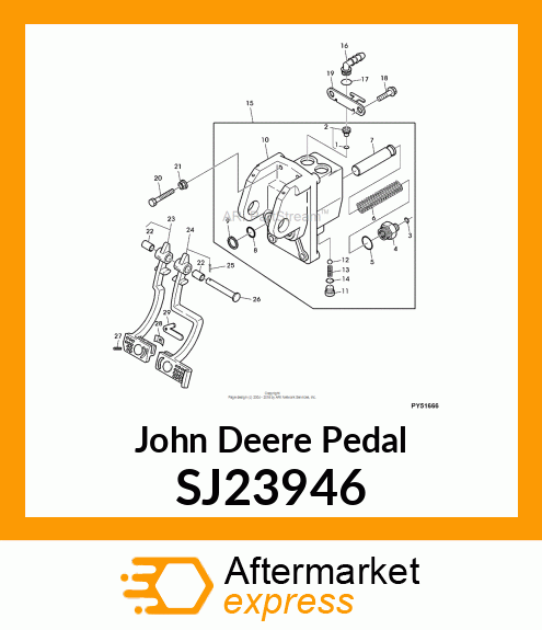 PEDAL, BRAKE ASSY WITH BUSHING SJ23946