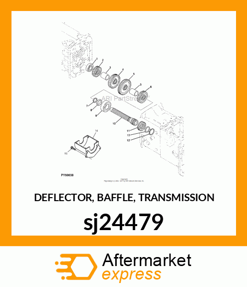 DEFLECTOR, BAFFLE, TRANSMISSION sj24479