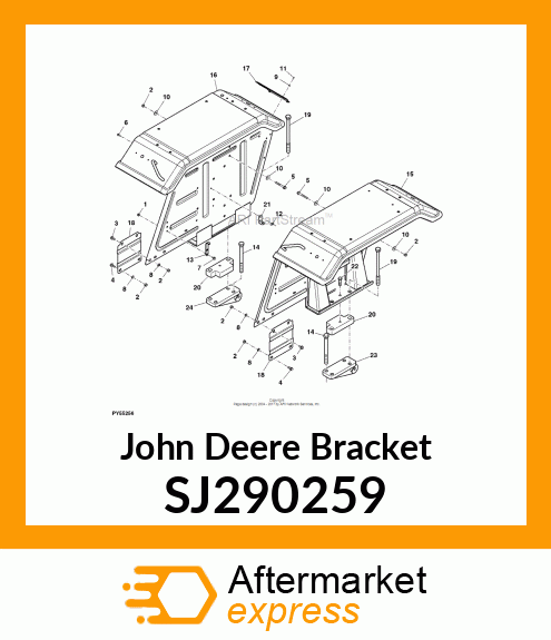 BRACKET, BRACKET, REAR LICENSE PLAT SJ290259