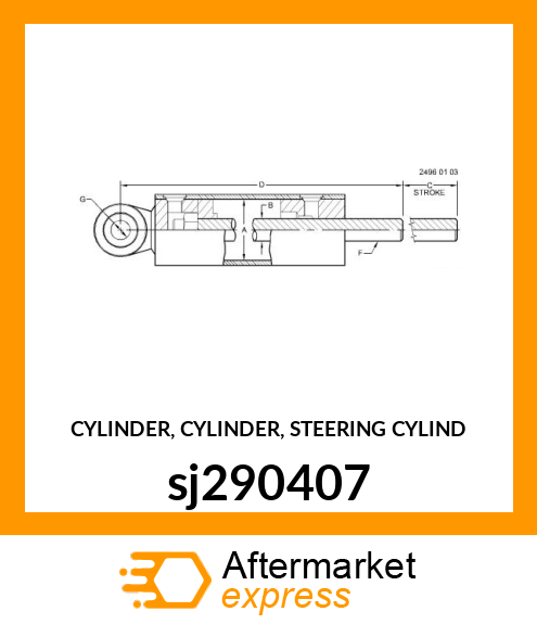 CYLINDER, CYLINDER, STEERING CYLIND sj290407