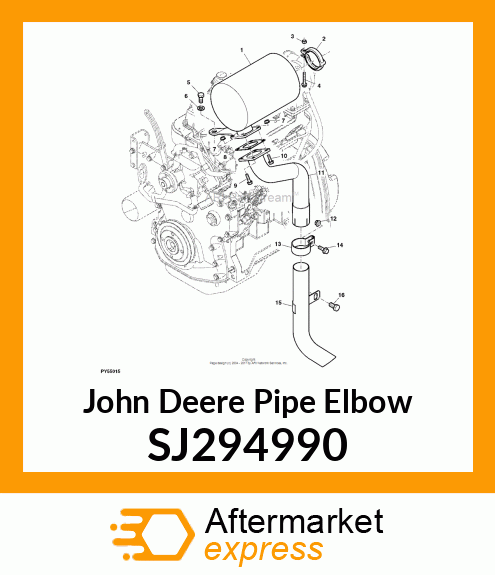 PIPE ELBOW, PIPE ELBOW, EXHAUST SJ294990