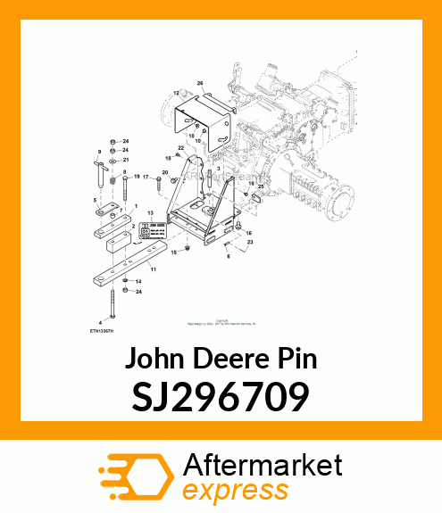 PIN, PIN, DRAWBAR WITH HANDLE SJ296709