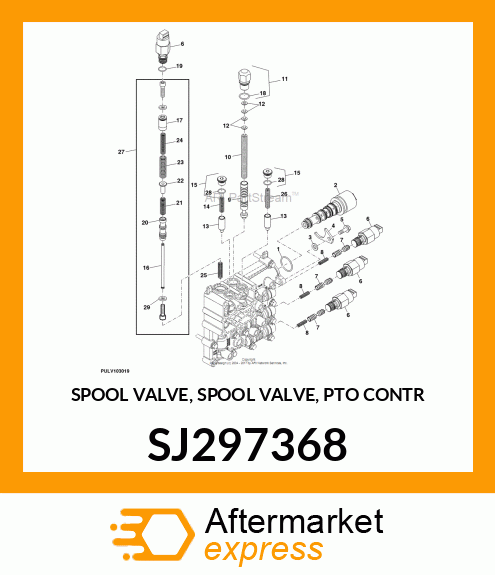 SPOOL VALVE, SPOOL VALVE, PTO CONTR SJ297368