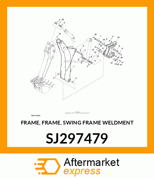 FRAME, FRAME, SWING FRAME WELDMENT SJ297479