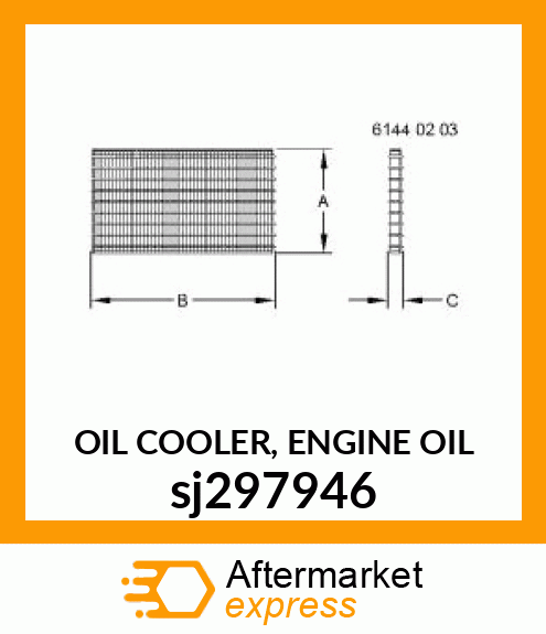 OIL COOLER, ENGINE OIL sj297946