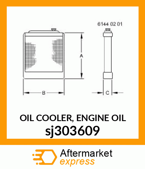 OIL COOLER, ENGINE OIL sj303609