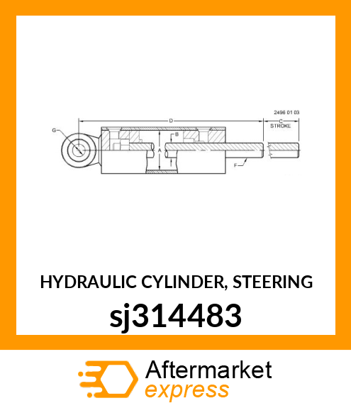 HYDRAULIC CYLINDER, STEERING sj314483