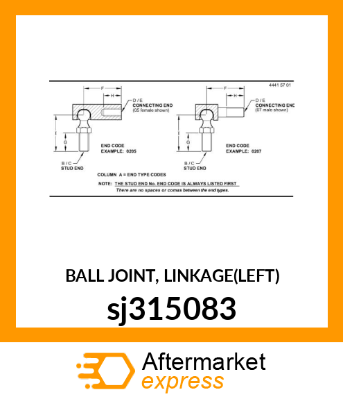 BALL JOINT, LINKAGE(LEFT) sj315083