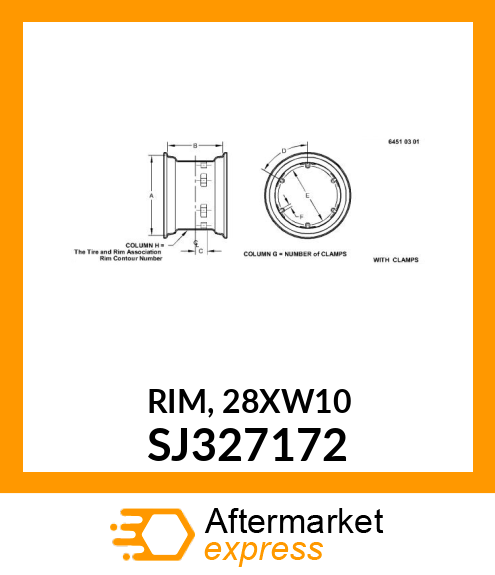 RIM, 28XW10 SJ327172