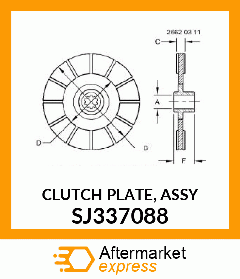 CLUTCH PLATE, ASSY SJ337088