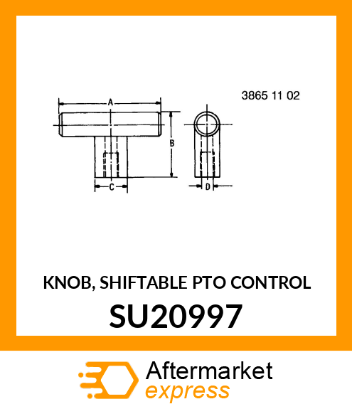 KNOB, SHIFTABLE PTO CONTROL SU20997