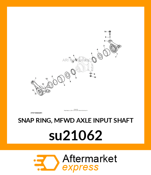 SNAP RING, MFWD AXLE INPUT SHAFT su21062