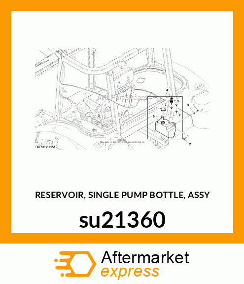 RESERVOIR, SINGLE PUMP BOTTLE, ASSY su21360