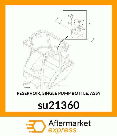 RESERVOIR, SINGLE PUMP BOTTLE, ASSY su21360