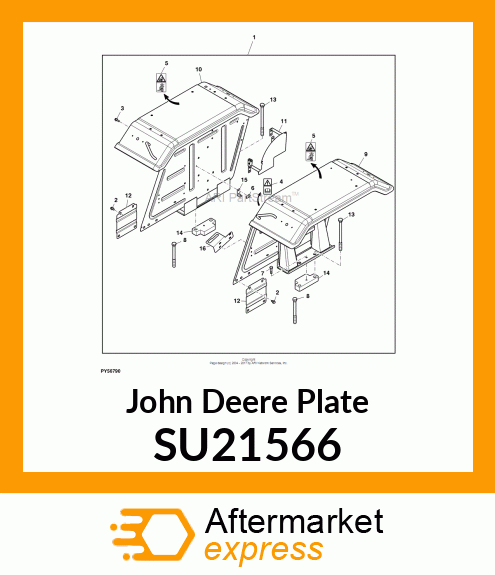 PLATE, FOOTREST TO FENDER WITH ROPS SU21566