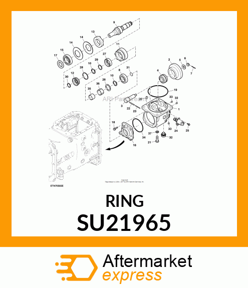 SEAL, PISTON O.D SEAL SU21965