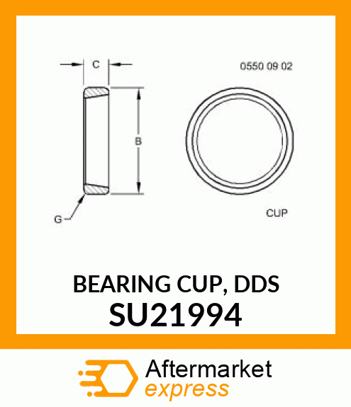 BEARING CUP, DDS SU21994