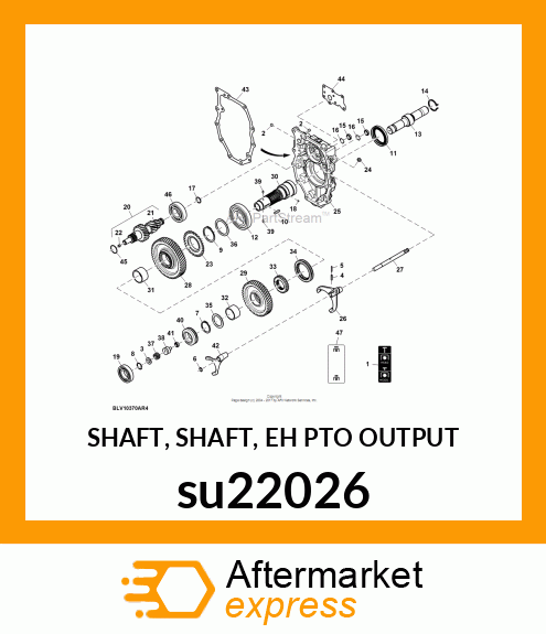 SHAFT, SHAFT, EH PTO OUTPUT su22026