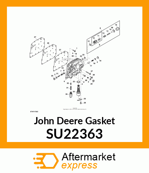 GASKET, GASKET REVERSE CTRL VALVE 2 SU22363