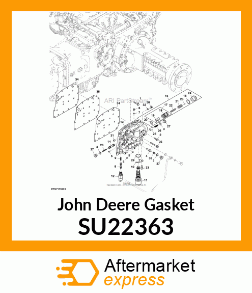 GASKET, GASKET REVERSE CTRL VALVE 2 SU22363