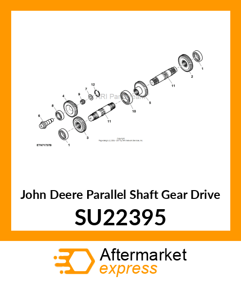 PARALLEL SHAFT GEAR DRIVE, IDLER SH SU22395