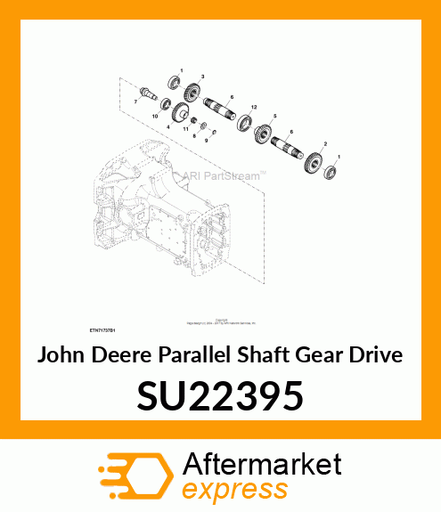 PARALLEL SHAFT GEAR DRIVE, IDLER SH SU22395