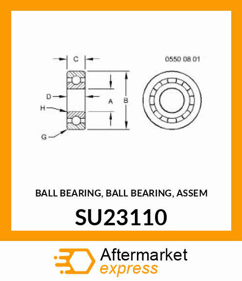 BALL BEARING, BALL BEARING, ASSEM SU23110