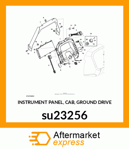 INSTRUMENT PANEL, CAB, GROUND DRIVE su23256