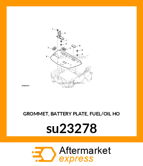 GROMMET, BATTERY PLATE, FUEL/OIL HO su23278