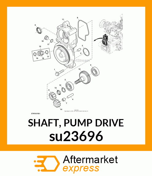 SHAFT, PUMP DRIVE su23696