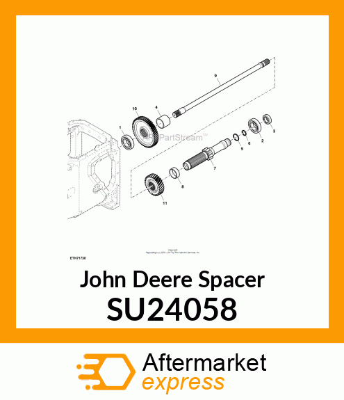 SPACER, SPACER, MEDIUM RANGE DRIVE SU24058