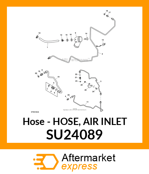 Hose - HOSE, AIR INLET SU24089