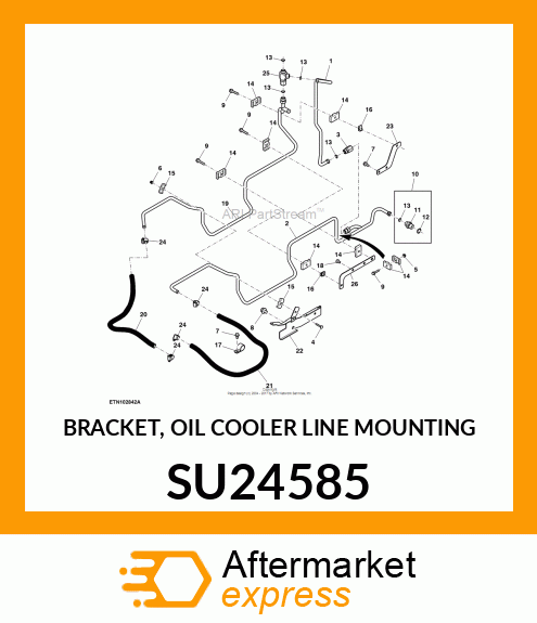 BRACKET, OIL COOLER LINE MOUNTING SU24585