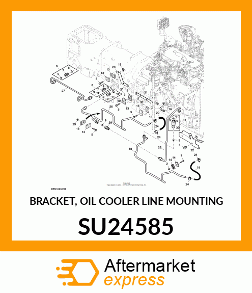 BRACKET, OIL COOLER LINE MOUNTING SU24585