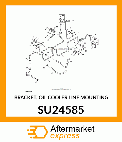 BRACKET, OIL COOLER LINE MOUNTING SU24585