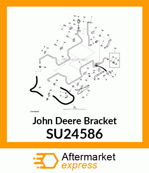 BRACKET, OIL COOLER LINES, FRONT SU24586