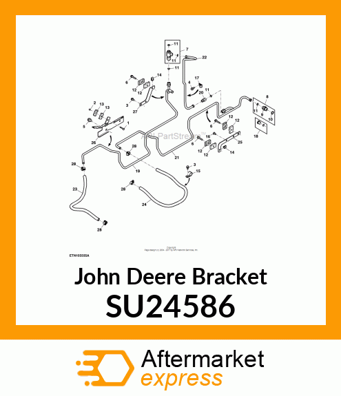 BRACKET, OIL COOLER LINES, FRONT SU24586