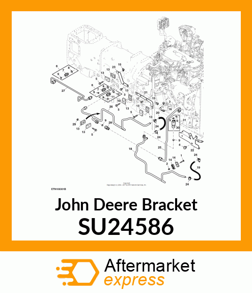 BRACKET, OIL COOLER LINES, FRONT SU24586