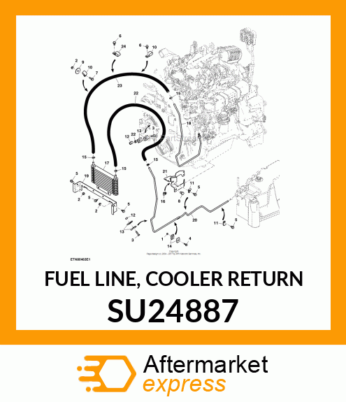 FUEL LINE, COOLER RETURN SU24887