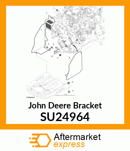 BRACKET, BATTERY CABLE TO ALTERNATO SU24964