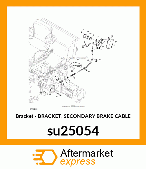 BRACKET, SECONDARY BRAKE CABLE su25054